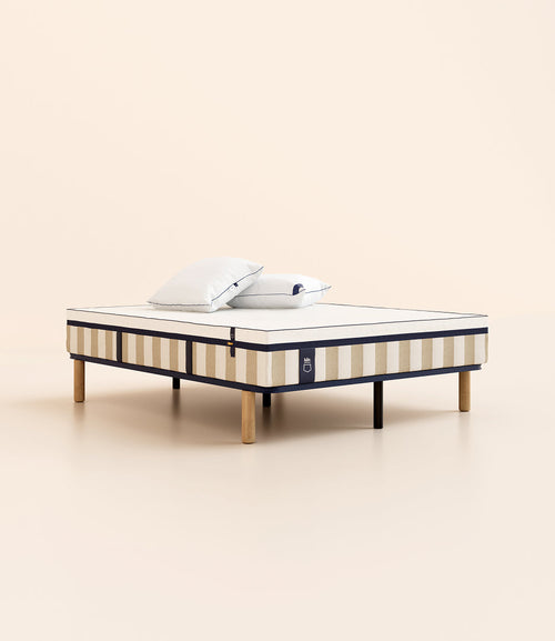 The Comfort Sleep Package (Mattress + Upholstered Slatted Base + 2 Pillows)