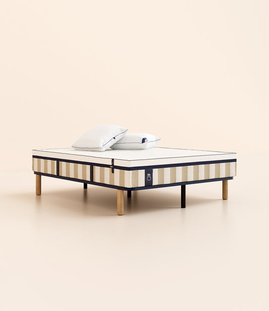 Canapé-Lit Convertible Tediber - Tissu Crème - 90 x 190 cm