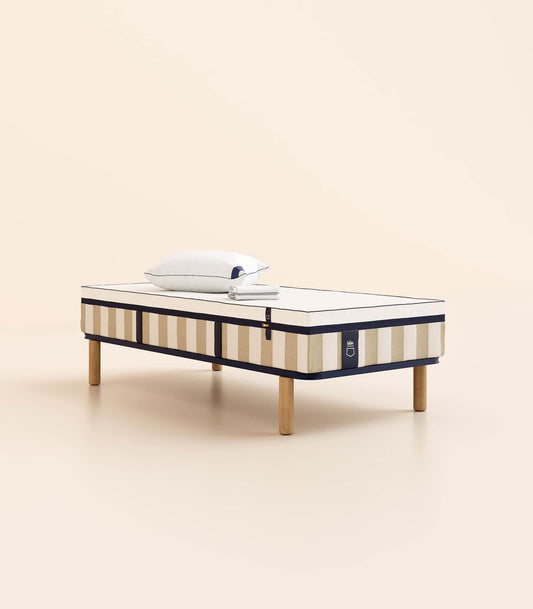 The Minimalist Industrial Steel Bed Base with Slats